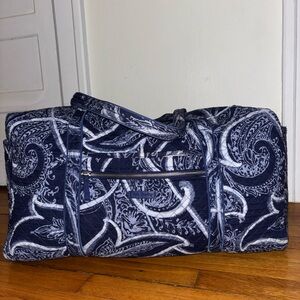 Vera Bradley Navy Paisley Travel Bag